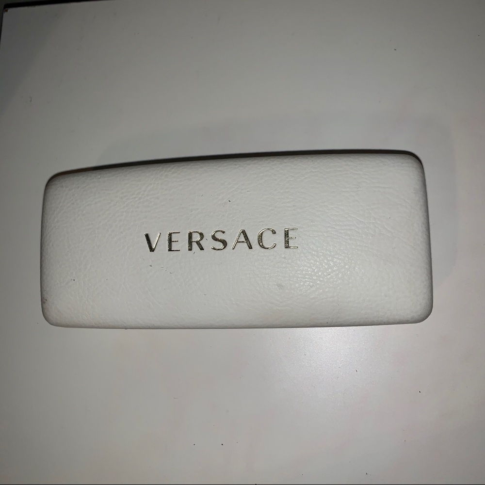 Versace eye glasses case white and gold color